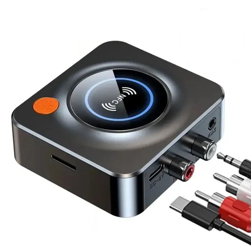 Автомобильный аудиоприемник Vikefon C52 NFC Bluetooth 5.1 для TV PC Receiver Черный
