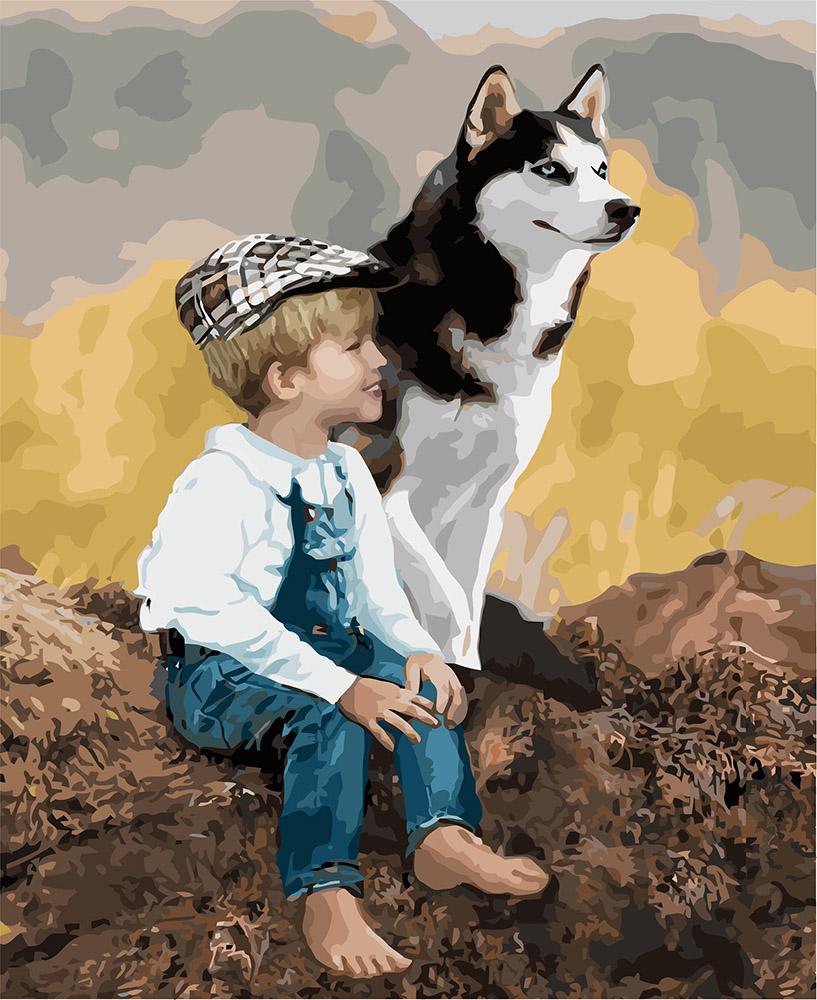 Картина по номерам Идейка Настоящие друзья 40x50 см (KH4660)