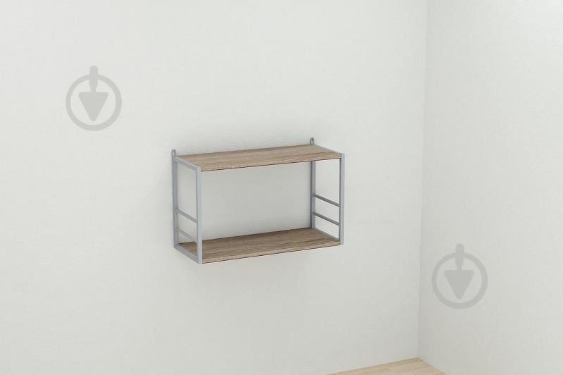 Книжная полка универсальная Ferrum-decor Стим 1 38x63x26 серый ДСП Дуб Сонома Трюфель 16мм (XK00035)