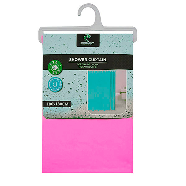 Шторка в ванную Stenson R81774 PEVA 180x180 см Ярко-розовый (28100398)