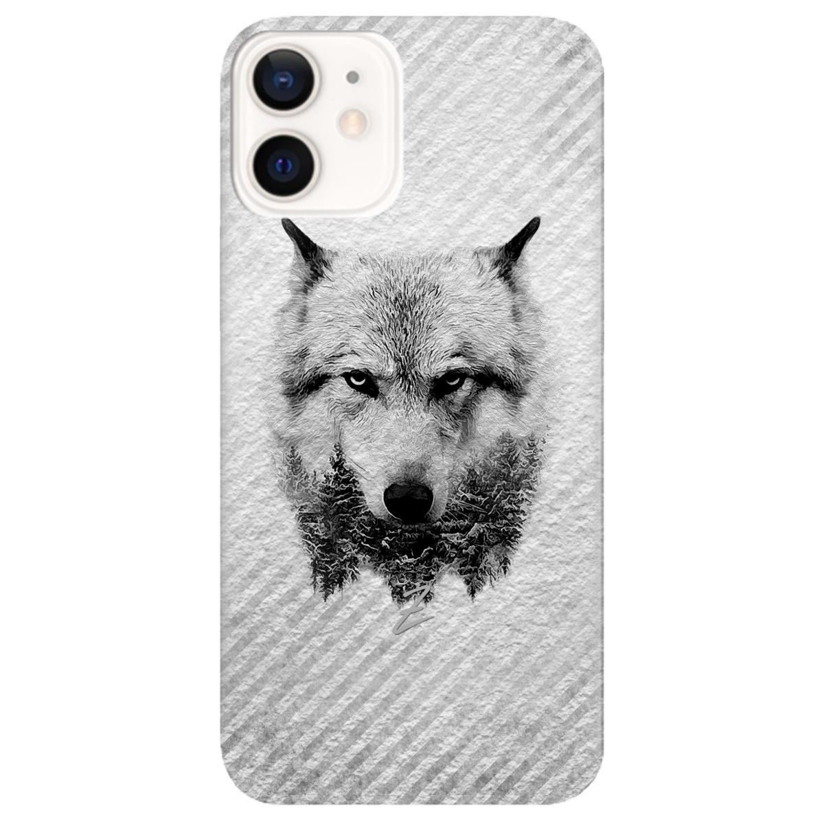 Силиконовый чехол Zorrov для Apple iPhone 12 Mini - WOLF (14050040063088303)