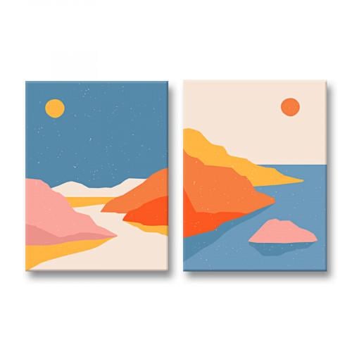 Модульная картина Pink Mountains 93x60 см (MK21281)