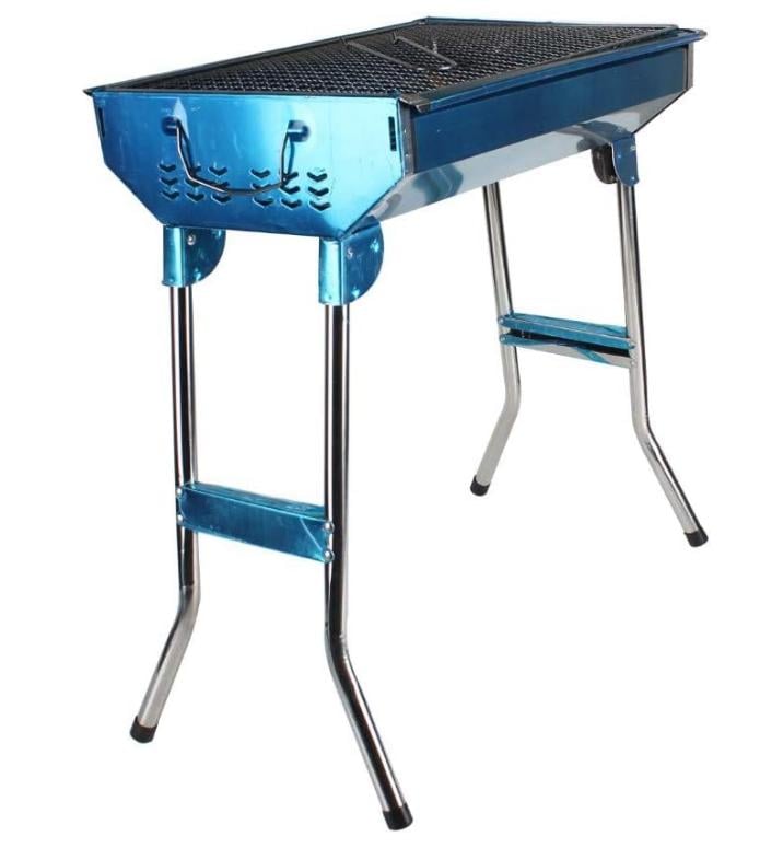 Мангал переносной Barbecue Tray 883 с решеткой 730х350х190 мм (CA-12)