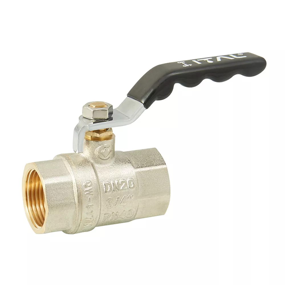 Кран кульовий ITAL PN40 3/4" ВВ ручка Нікель (SQ-1046048)