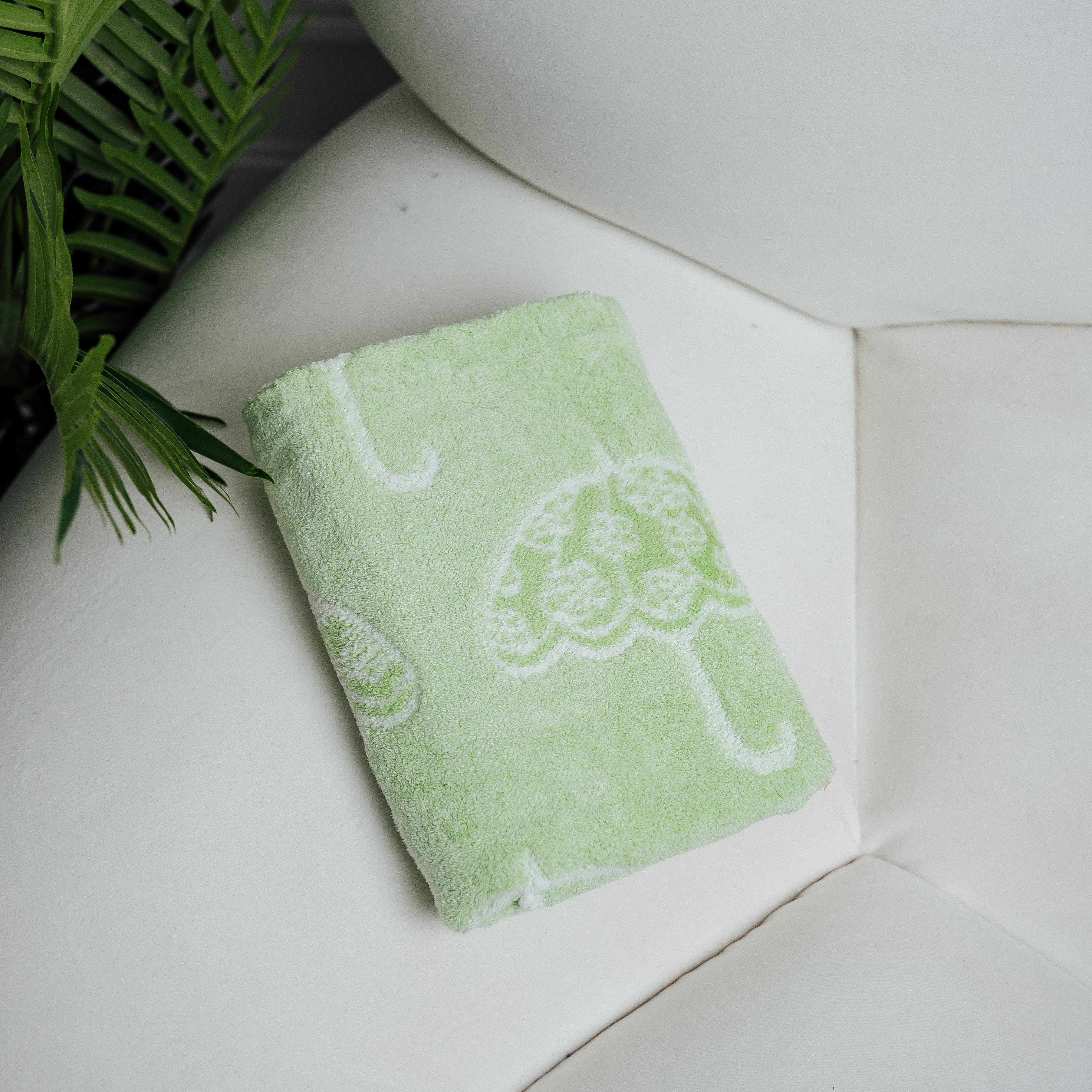 Полотенце лицевое зонтик фибра 100х50 см Светло-зеленый (87183)