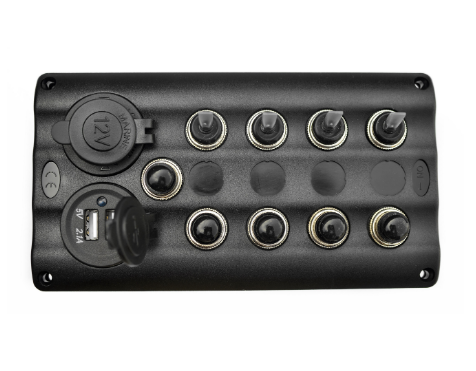 Панель на 4 перемикача автомат 82x107 мм прикурювач і USB порт (1504259562)