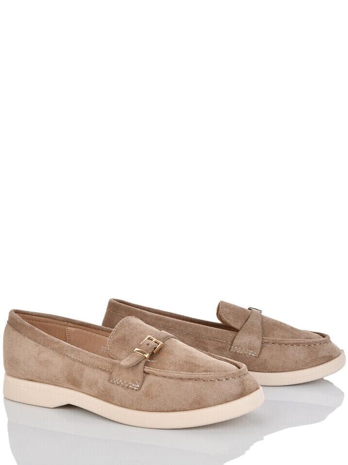 Лоферы замшевые ПАНДА QQN137-2 р. 38 Бежевый