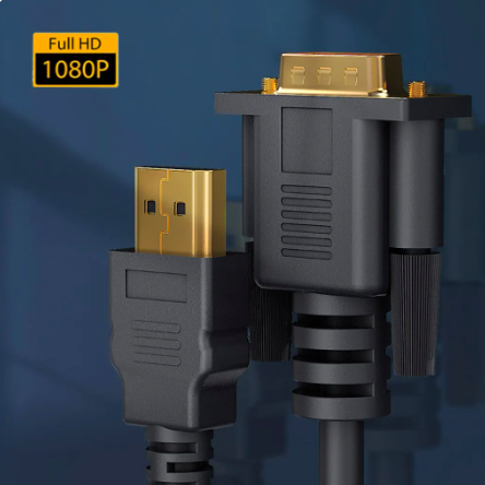 Кабель HDMI-VGA папа-папа 1080p 60Hz для ноутбука ПК и проектора 1,8м (2221111832) - фото 3