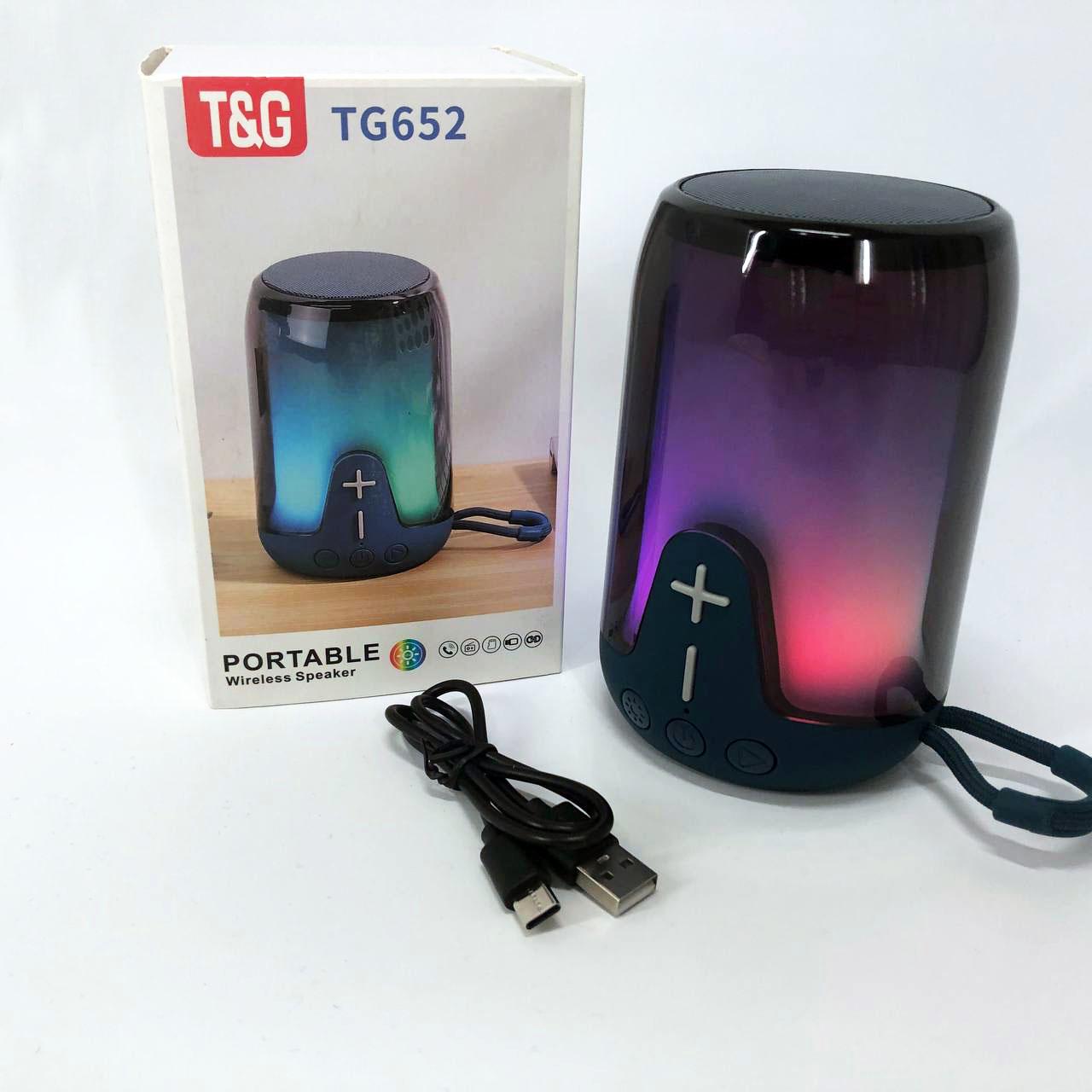Портативная колонка TG652 5W с RGB подсветкой и ремешком Синий - фото 13 Портативная колонка TG652 5W с RGB подсветкой и ремешком Синий - фото 13