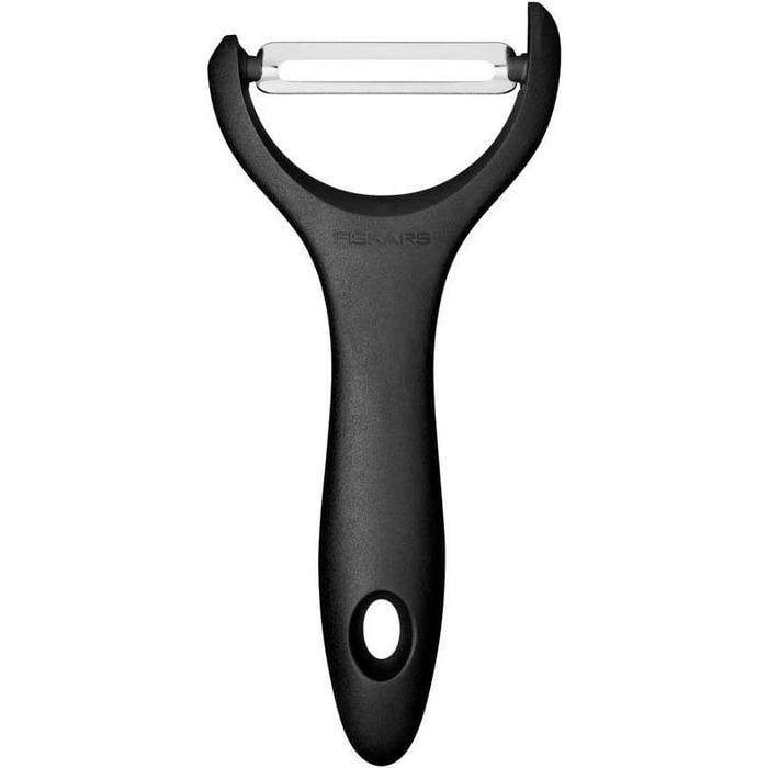 Овощечистка горизонтальная Fiskars Essential 14,3 см нержавеющая сталь пластик Черный