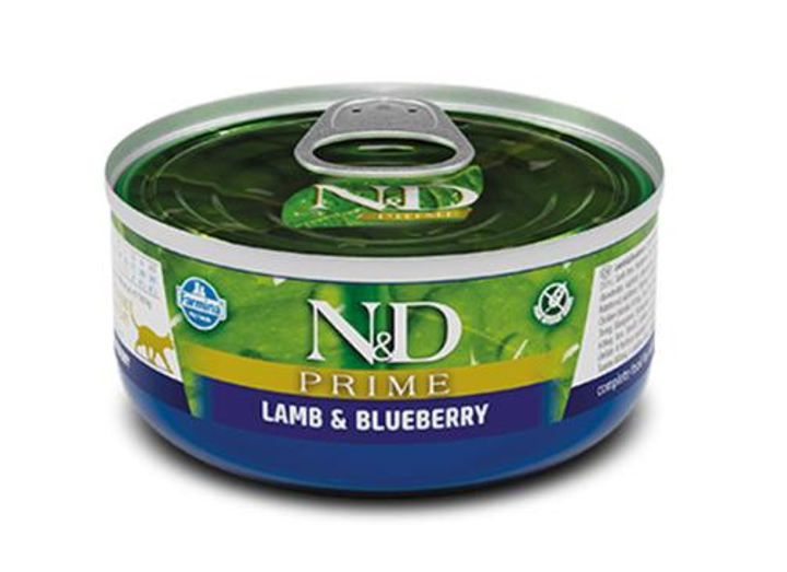 Корм для кошек влажный Фарміна N&D GF PRIME LAMB ягненок/черника беззерновой 70 г (02062)