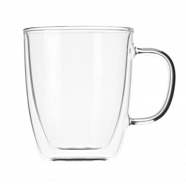 Чашка с двойной стенкой A-Plus боросиликатное стекло 400 мл (12279798)