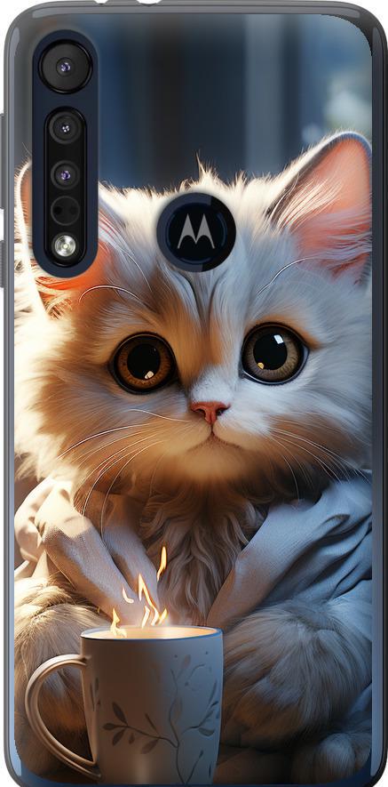 Чехол на Motorola One Macro White cat (5646u-1812-42517)
