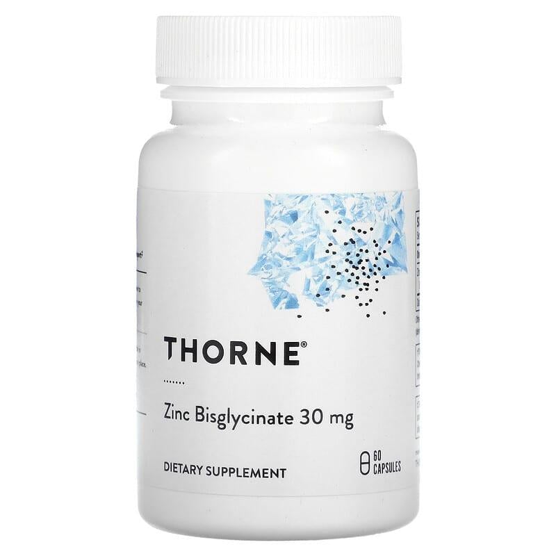 Цинк бісгліцинат Thorne Research Zinc Bisglycinate 30 мг 60 капс.