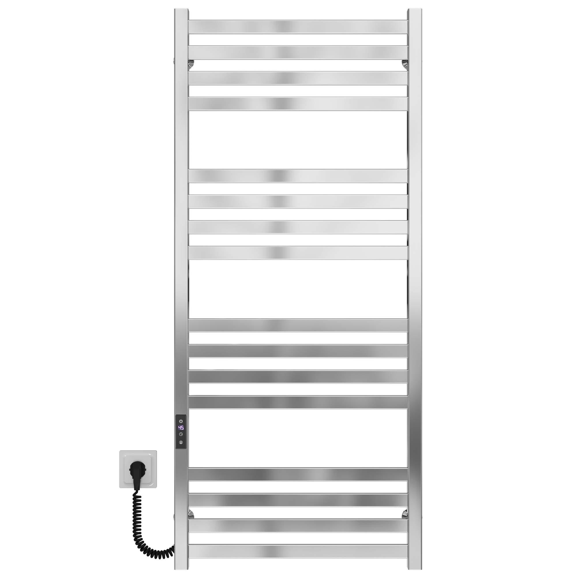 Полотенцесушитель электрический Deffi Magnus П16 JD04 левое подключение нержавеющая сталь 600х1200 мм Хром (A.MA.120.60.16.ECL2)