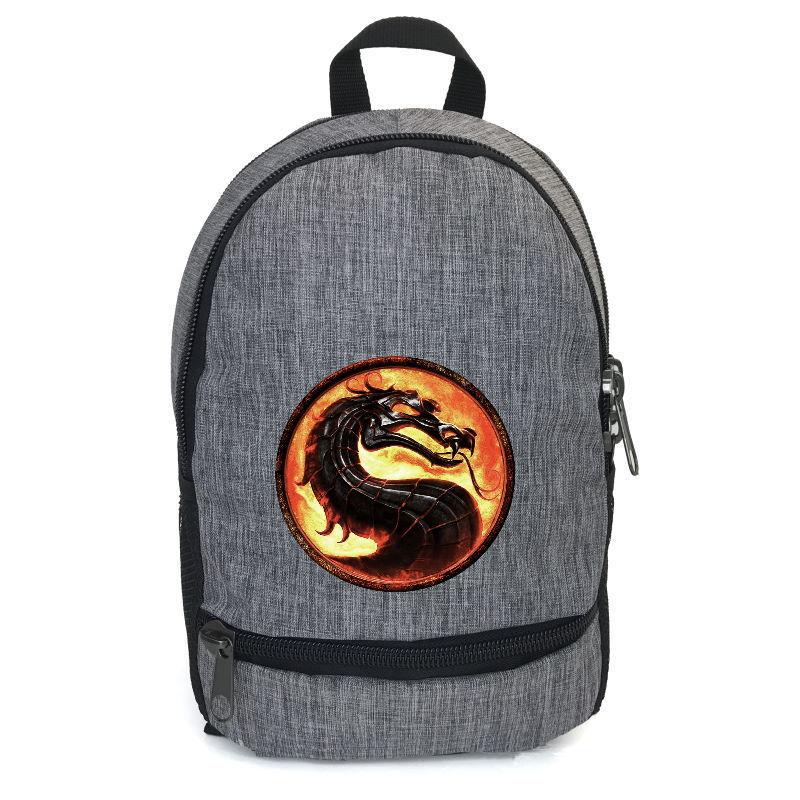 Школьный рюкзак подростковый Cappuccino Toys с принтом Mortal Combat 002 12,5 л Серый (1404954769)