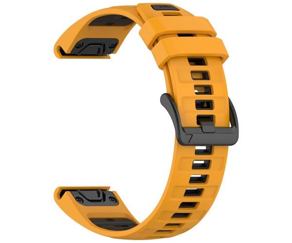 Ремешок Sport Silicone Dual Color для Garmin Fenix 8 51 мм/Tactix 8 51 мм 26 мм​​ Оранжево-черный