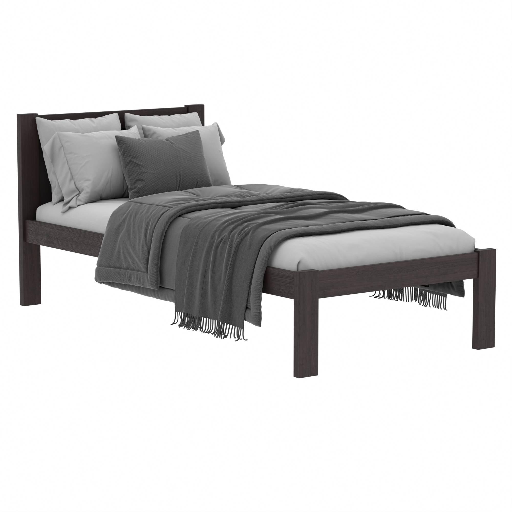 Кровать Неаполь односпальная дерево 90х190 Венге (552395) Кровать Неаполь односпальная дерево 90х190 Венге (552395)