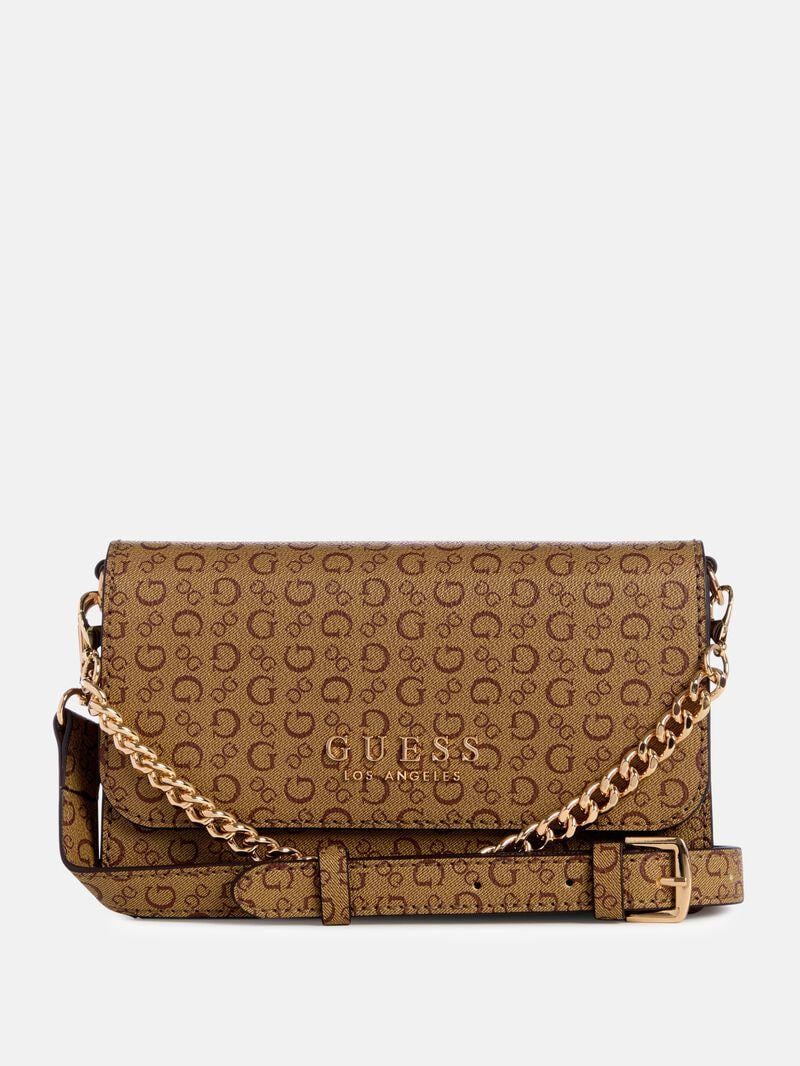 Женская сумка кросс-боди Guess saffron crossbody Коричневый (190231908043)