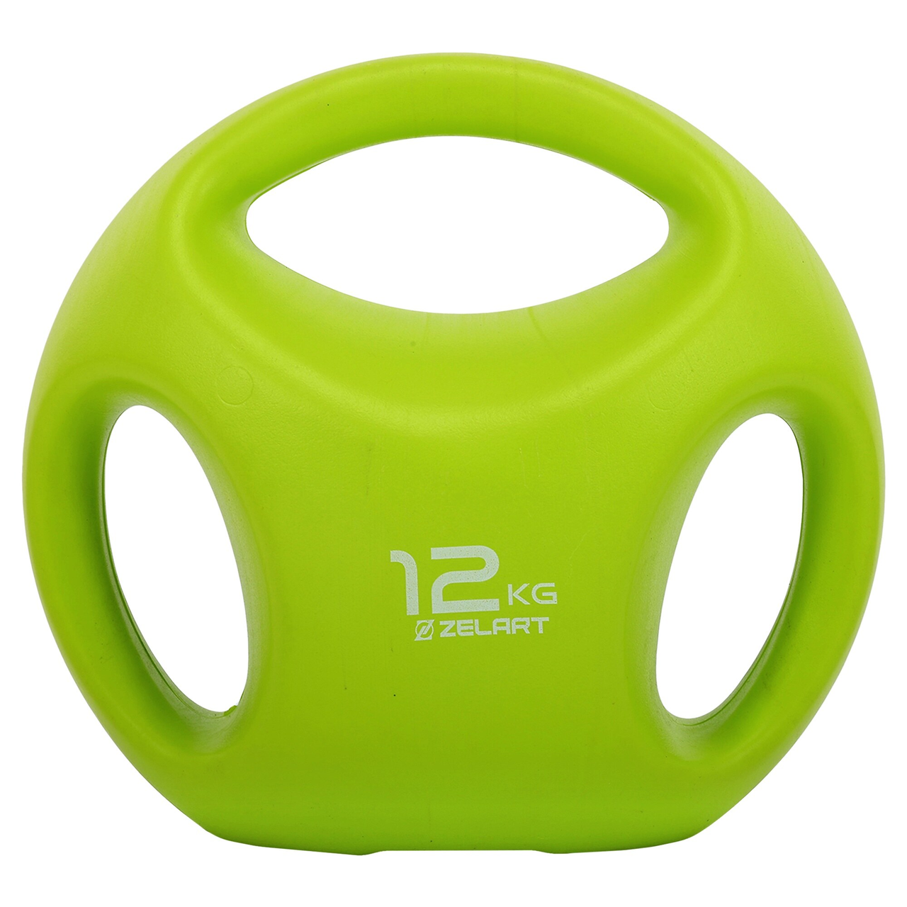 Гиря цельная Zelart TA-2670-12 пластиковая PE с тройным хватом 12 кг (MD2223)