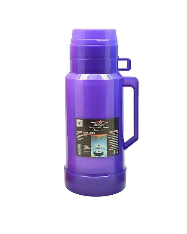 Термос со стеклянной колбой Stenson MT-0215 1 л Purple (b6c49e28) - фото 1