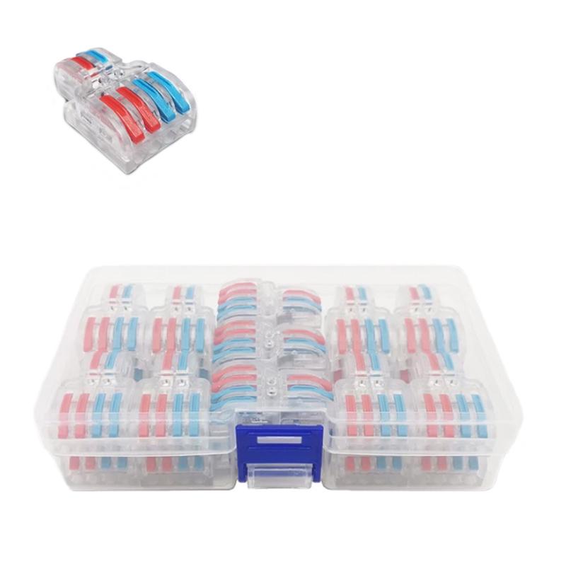 Набор клемм Tactix 0,08-4 мм2 35А 1-2+1-2 разветвитель одинарная 40х23,5х14,5 мм 22 шт. Разноцветный (LT-422T-22box)