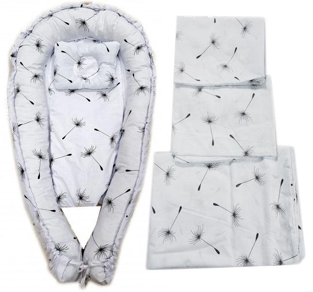Набор в кроватку Одуванчики постель 3 элемента + кокон гнездышко с подушкой 5 пр. (11377770) Набор в кроватку Одуванчики постель 3 элемента + кокон гнездышко с подушкой 5 пр. (11377770)