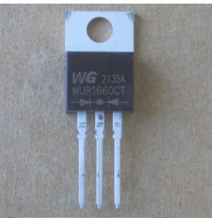 Диод MUR1660CT общий катод для MUR1640CT/MOSPEC F12C40C/MOSPEC F12C60C TO220-3pin (25908)