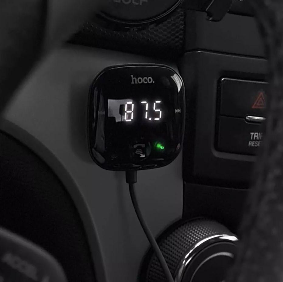 Модулятор автомобильный FM Hoco E65 Bluetooth/TF/AUX - фото 7