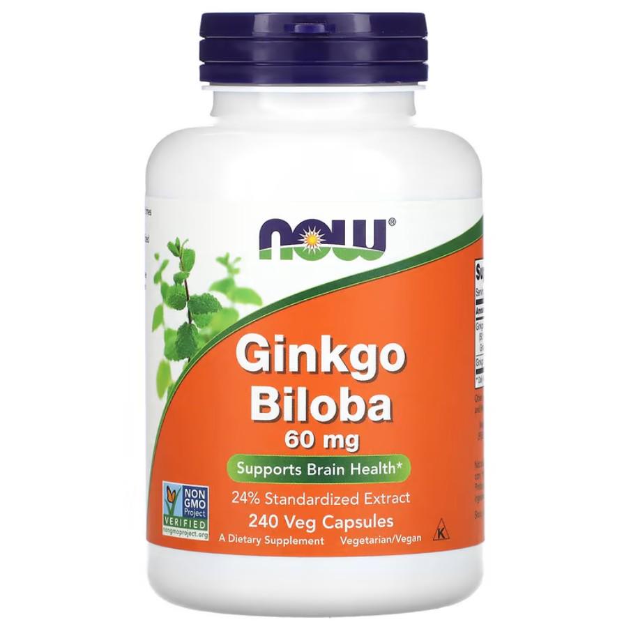 Натуральная добавка Now Foods Ginkgo Biloba 60 мг 240 капсул
