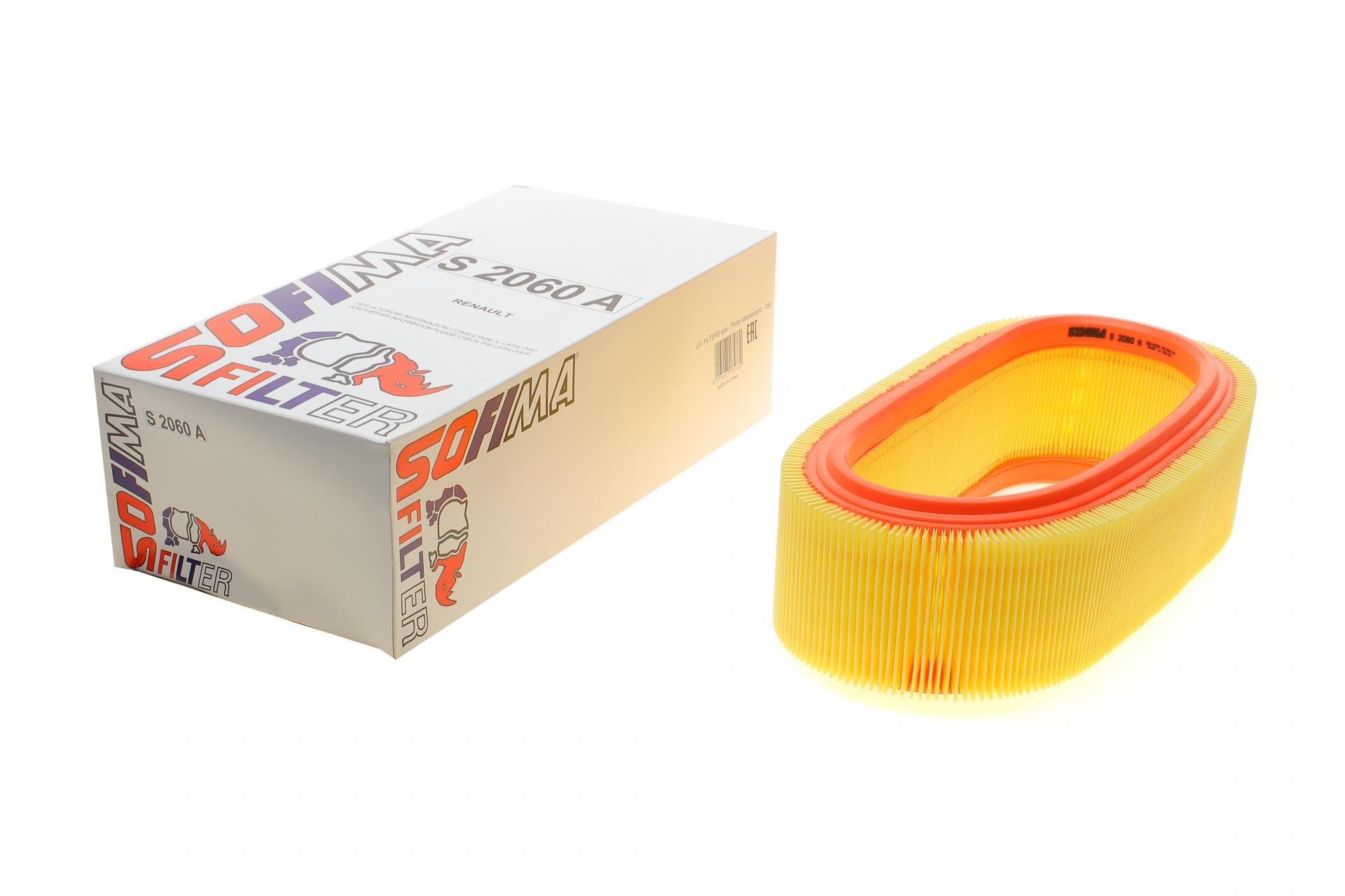 Фільтр повітряний SOFIMA для Renault Kangoo 1,4i 97-/Logan 1,6i 04-/Symbol 1,4i 08-12- (S 2060 A)