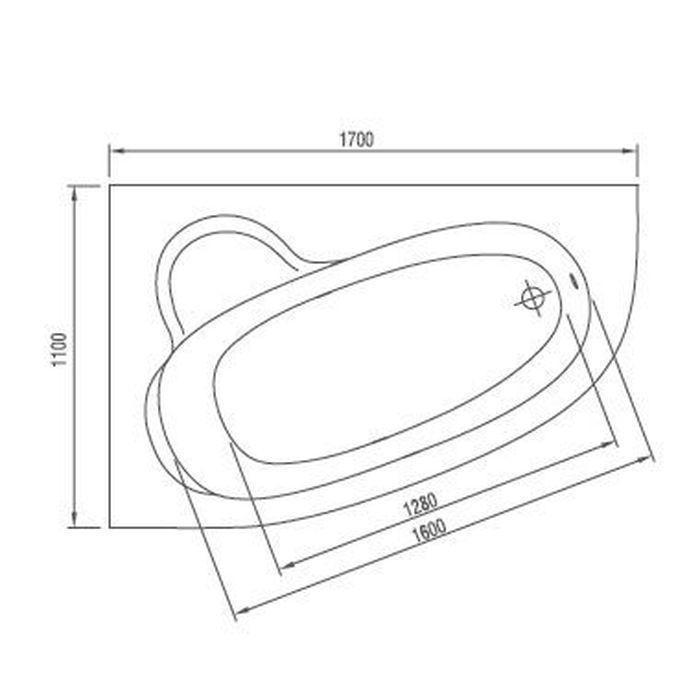 Ванна акрилова Redokss San PARMA 1700x1100 мм - фото 4