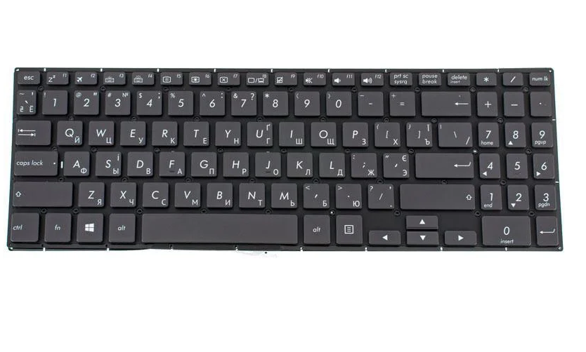 Клавиатура для ноутбука Asus UX561 series ukr/без фрейма/подсветки клавиш Черный (171743)