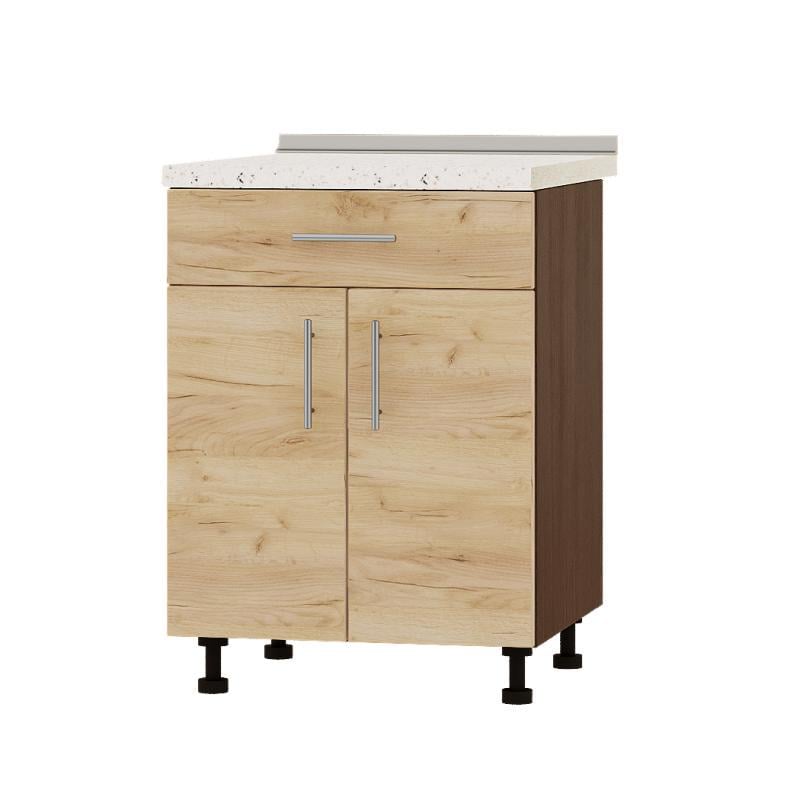 Кухонный модуль нижний с шухлядой Эверест Оптима Н75-600 60х47х82 см Дуб крафт золотой (DTM-3529)