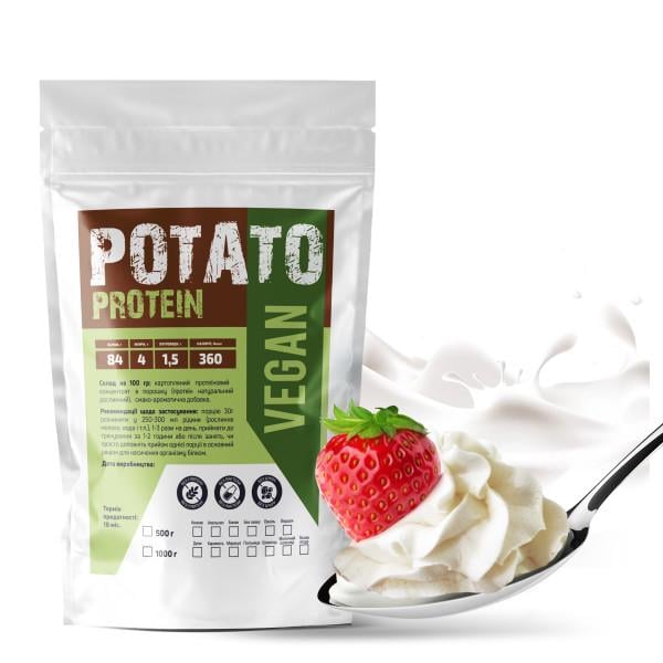 Протеин картофельный 84% белка безлактозный 16 порций 500 г Сливки (21-125-ptp-vr500)