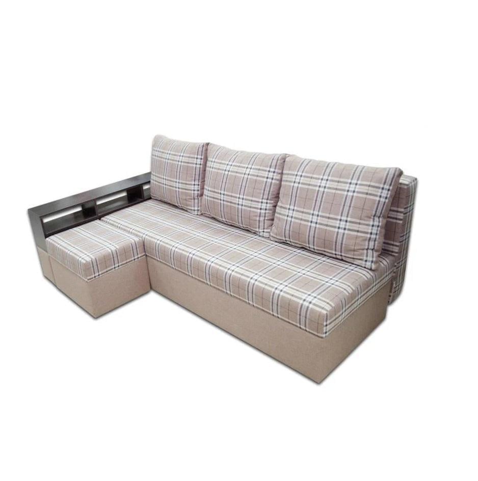 Диван раскладной угловой Lectus Pocket Spring Милан ортопедический с пружинным блоком металл/дерево/ДСП/текстиль Бежевый