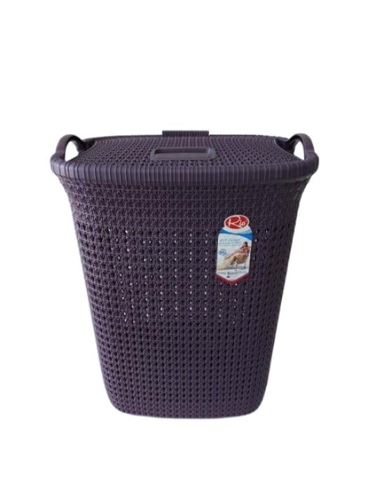Корзина для белья Вязка с крышкой пластиковая 44х35х56,5 см 65 л (19808) Корзина для белья Вязка с крышкой пластиковая 44х35х56,5 см 65 л (19808)