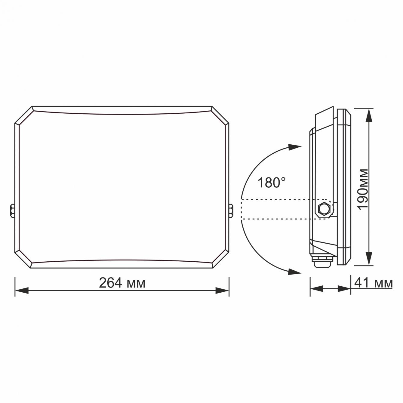 Прожектор VIDEX VLE-F3-1005B F3 100W 5000K 220V Black (14520309) - фото 4