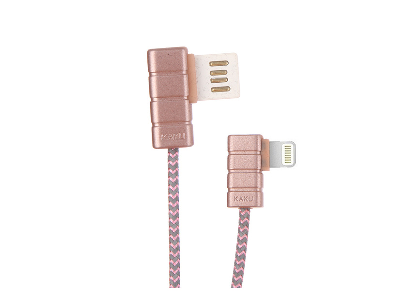 Кабель iKaku Gallop 2,4A USB 1 м Розовое золото (13077) Кабель iKaku Gallop 2,4A USB 1 м Розовое золото (13077)