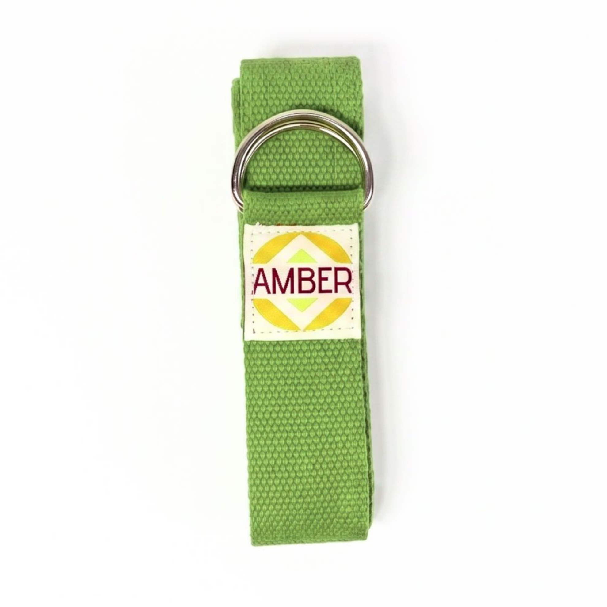 Ремень для йоги Amber с D-пряжкой 183x3,8 см Зеленый (ar210gn)