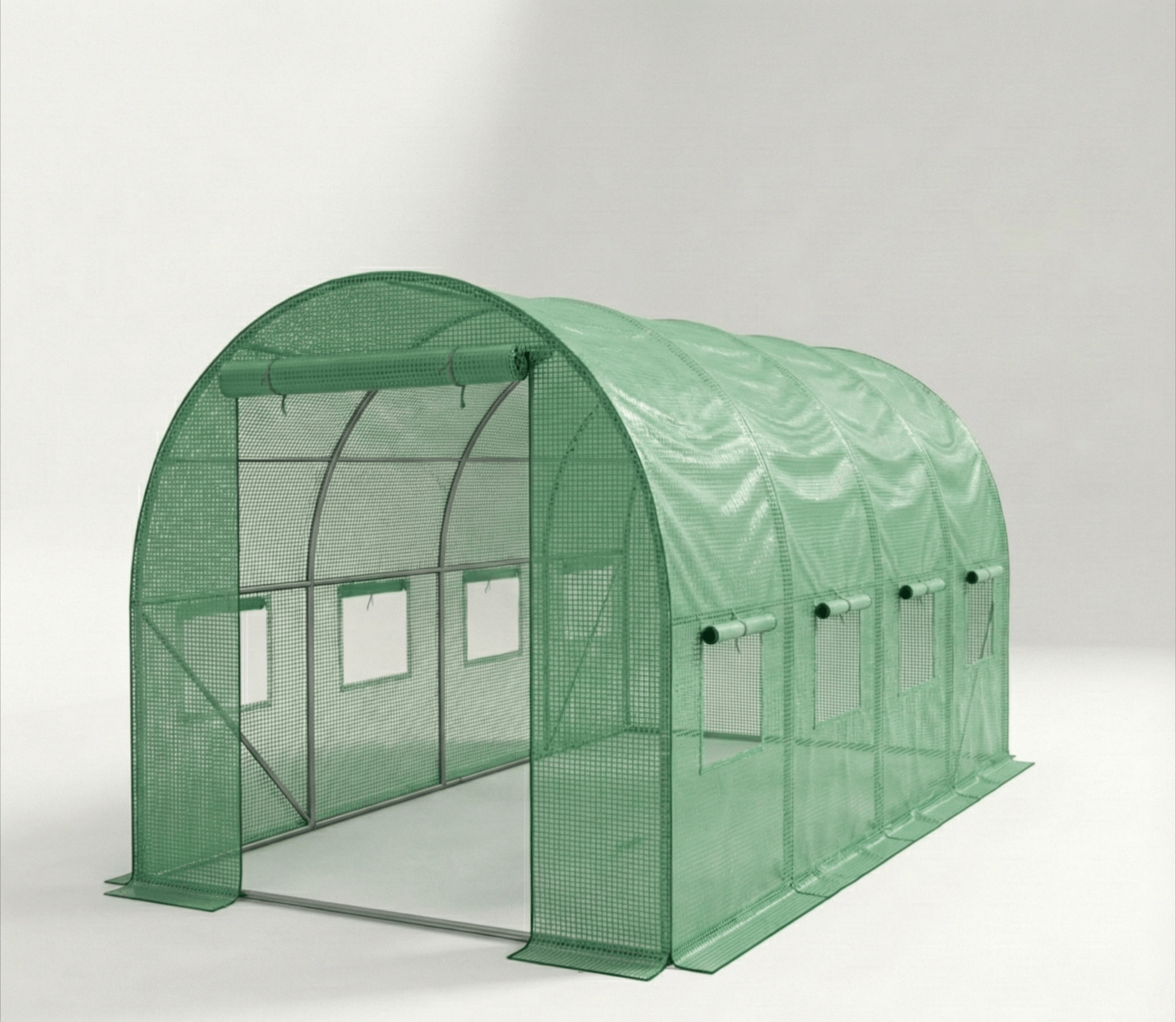 Теплица садовая LEOBRO с окнами и армированной пленкой 9 м2 Зеленый (LBG102-GRN)