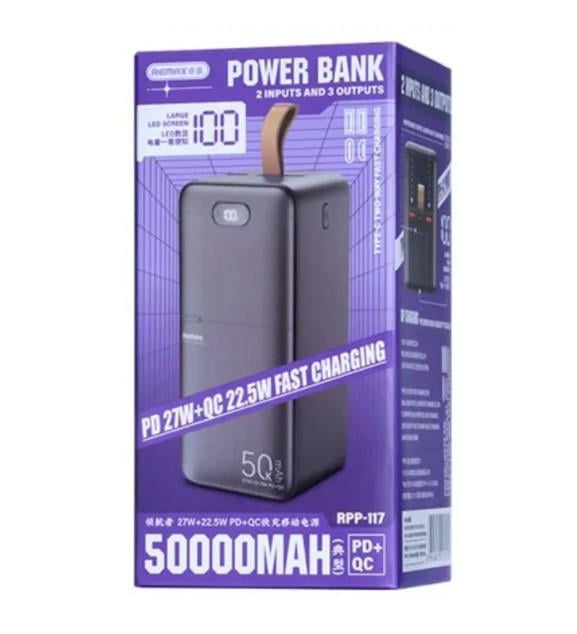 Повербанк Remax RPP-117 50000 mAh 27W/22,5W PD/QC Black - фото 3