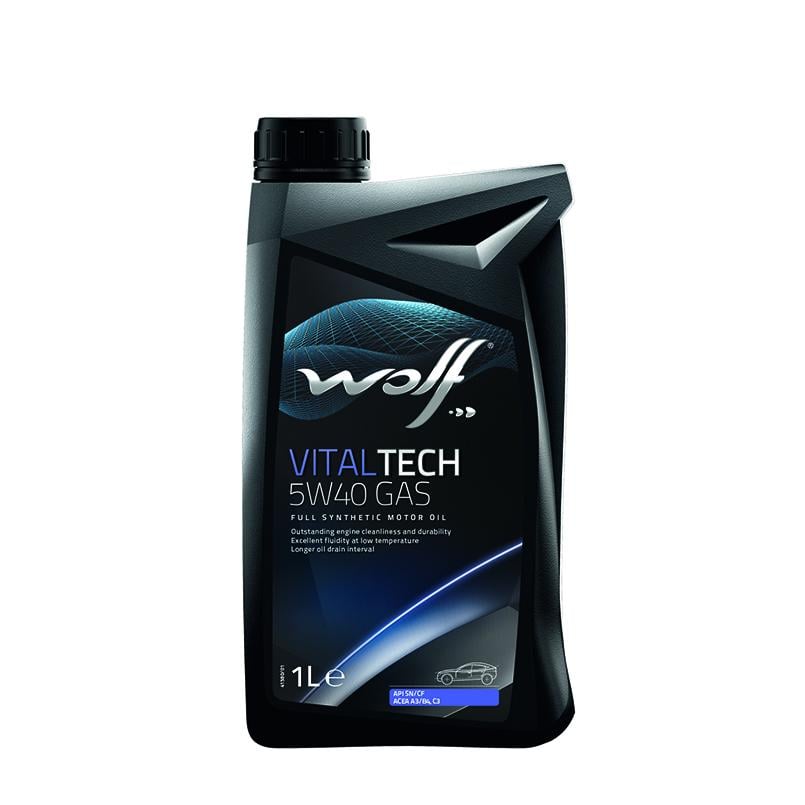 Мастило моторне Wolf Vitaltech Gas 5W40 1 л