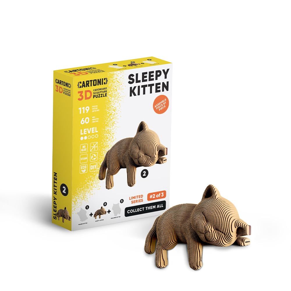 Пазл-конструктор 3D картонний Cartonic 3D Puzzle SLEEPY KITTEN Котик 2 (33394563) Пазл-конструктор 3D картонний Cartonic 3D Puzzle SLEEPY KITTEN Котик 2 (33394563)