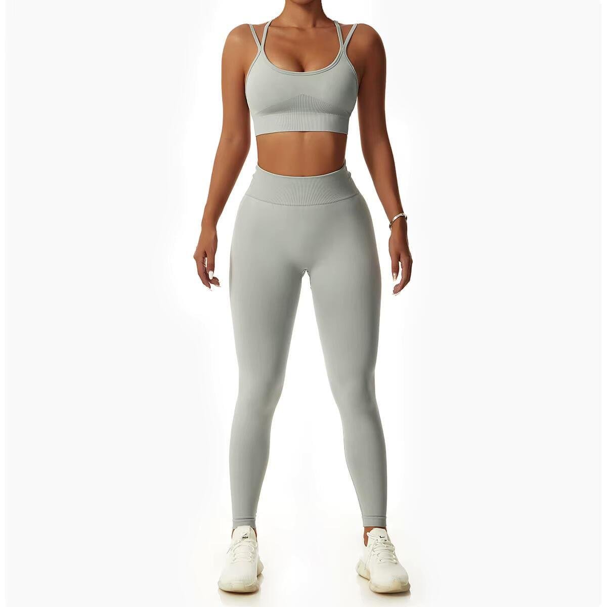 Женские лосины для фитнеса OSPORT с высокой посадкой S Серый (os-0006-1)