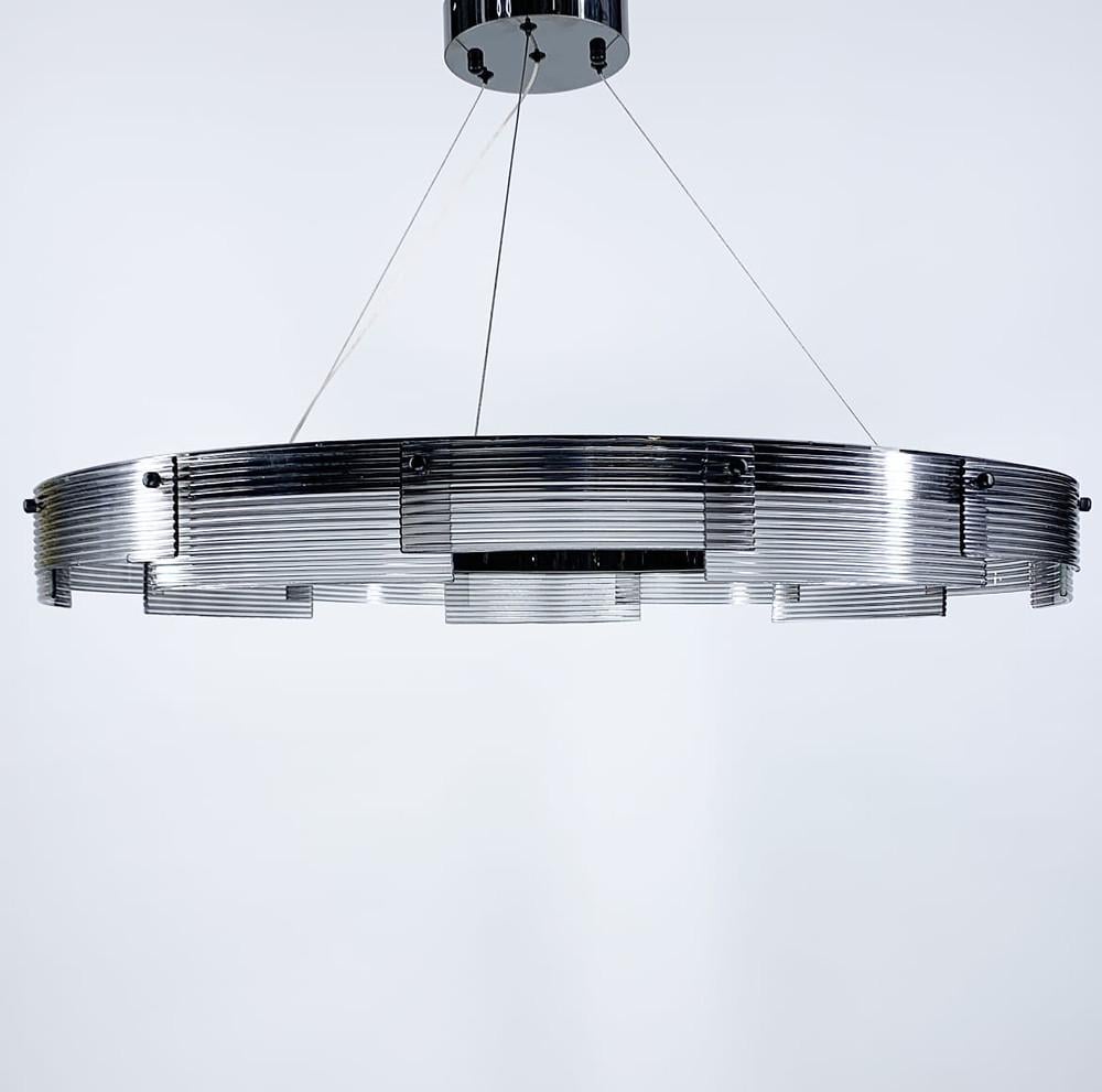 Люстра подвесная в корпусе 60 см Черный/Хром (BF16_599)