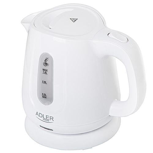 Чайник электрический Adler AD 1373 электрочайник 850 W 1 л Белый (599383)