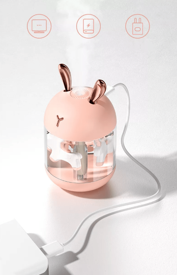 Нічник-зволожувач повітря Mommy Bag Карусель USB 300 мл Рожевий (111143) - фото 10