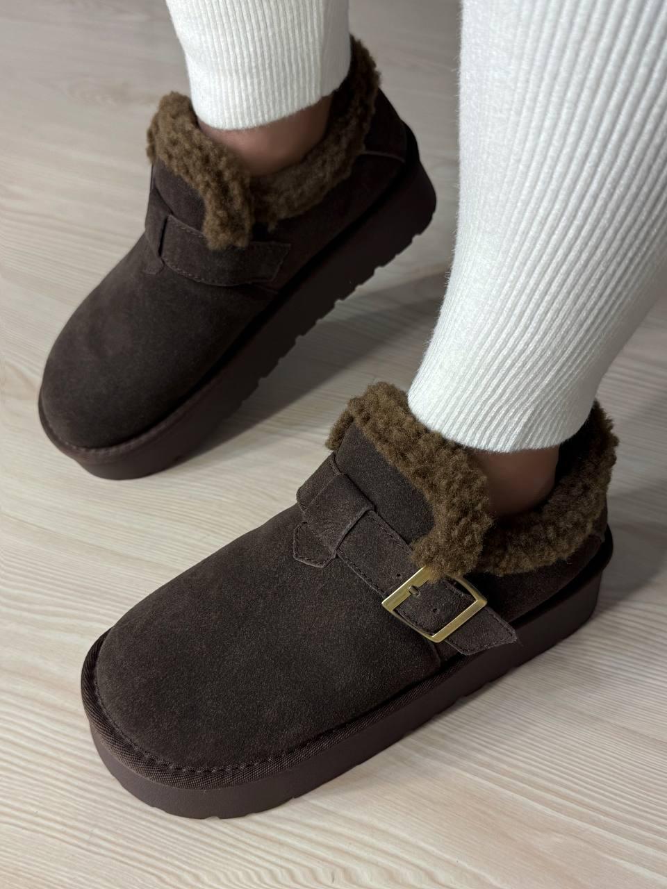 Черевики жіночі Hengji 003-7 уггі натуральна замша з пряжкою р. 36 Коричневий (5608) - фото 9 Черевики жіночі Hengji 003-7 уггі натуральна замша з пряжкою р. 36 Коричневий (5608) - фото 9