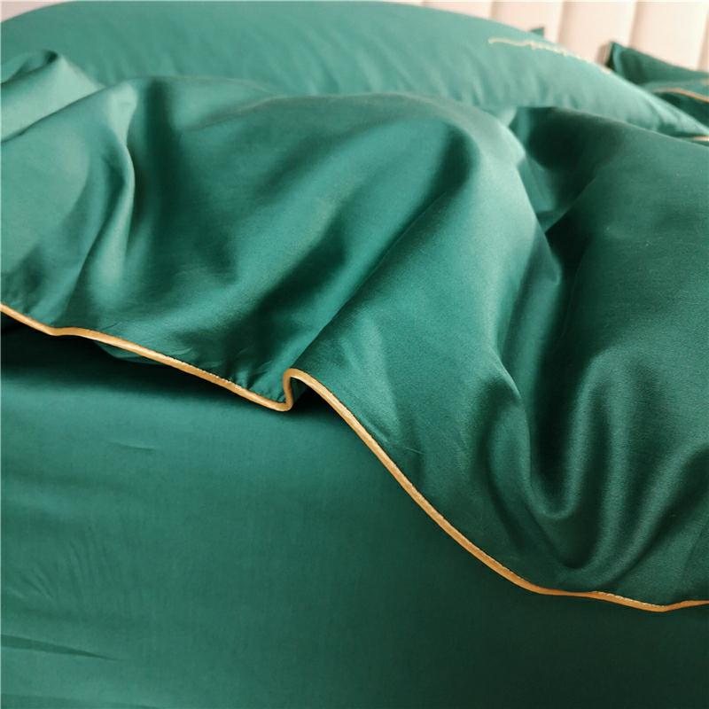 Комплект постільної білизни з кантом євро 2 довговолокниста бавовна Зелений - фото 9 Комплект постільної білизни з кантом євро 2 довговолокниста бавовна Зелений - фото 9